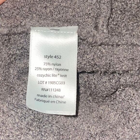 Barefoot Dreams CozyChic Lite Cardigan Medium Feather Soft Open Front Pockets - Picture 4 of 7